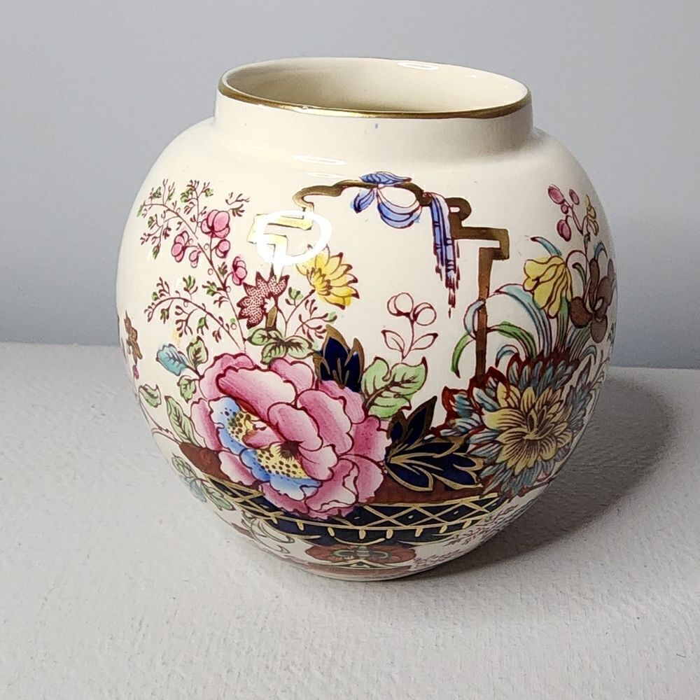 Masons Regency England Porcelain Vase Patent Ironstone China Chinoiserie - Picture 5 of 6